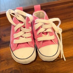 Converse Pink and White baby Canvas Sneakers